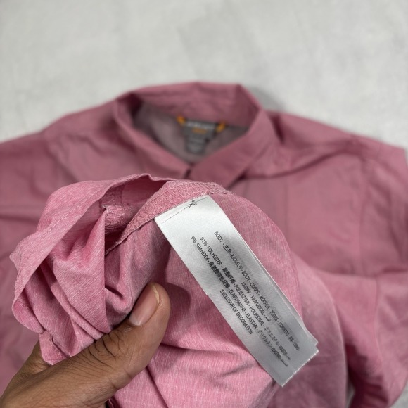 Ariat Rebar Pink Short Sleeve Button Up Collared Shirt Women's 2X - Picture 5 of 8
